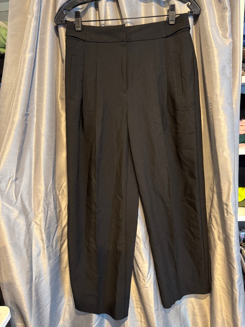 ASOS Black pleated ankle length Trousers size P4